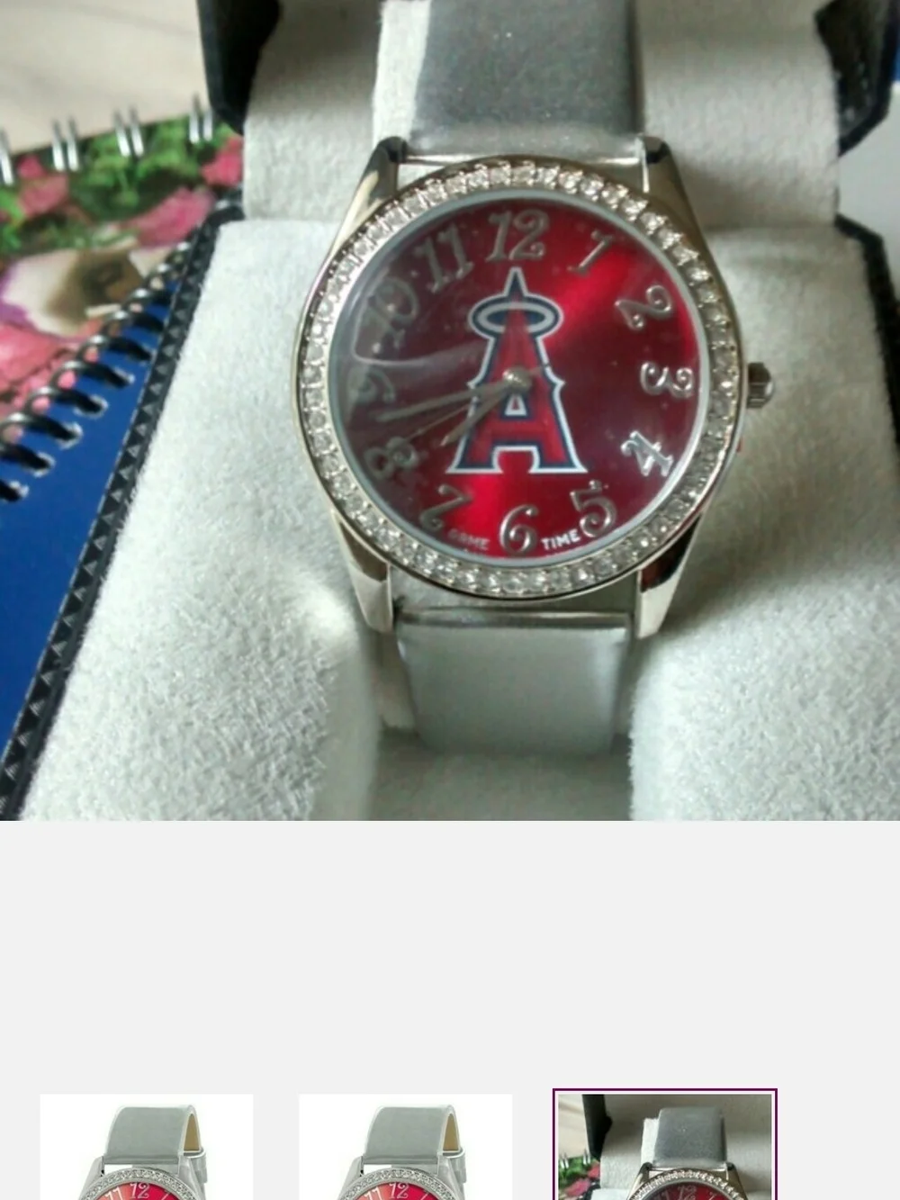 Angels Logo Silver & Red Fashion Watch - Team Logo Design